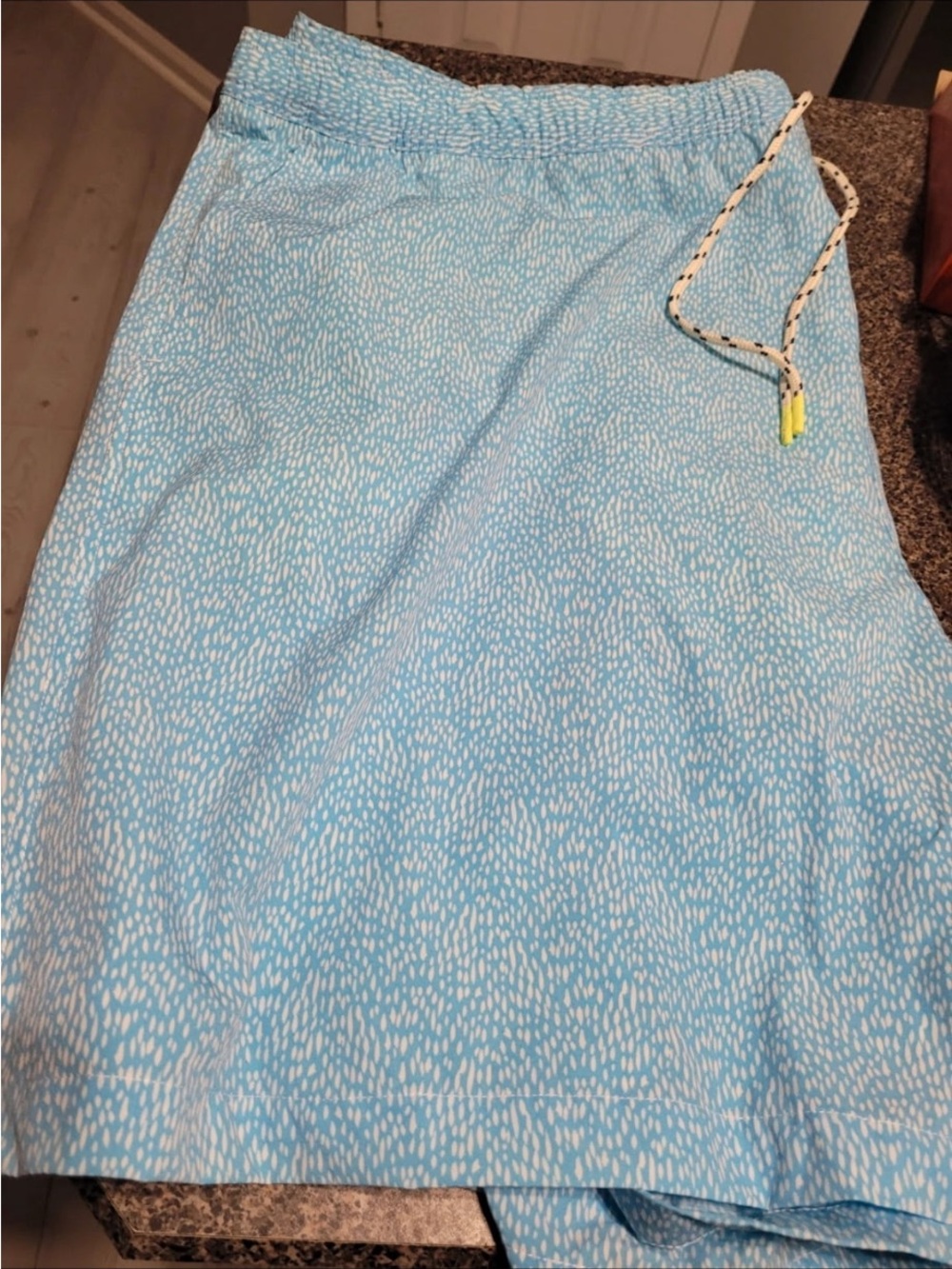 Psycho Bunny Light Blue Printed Drawstring shorts